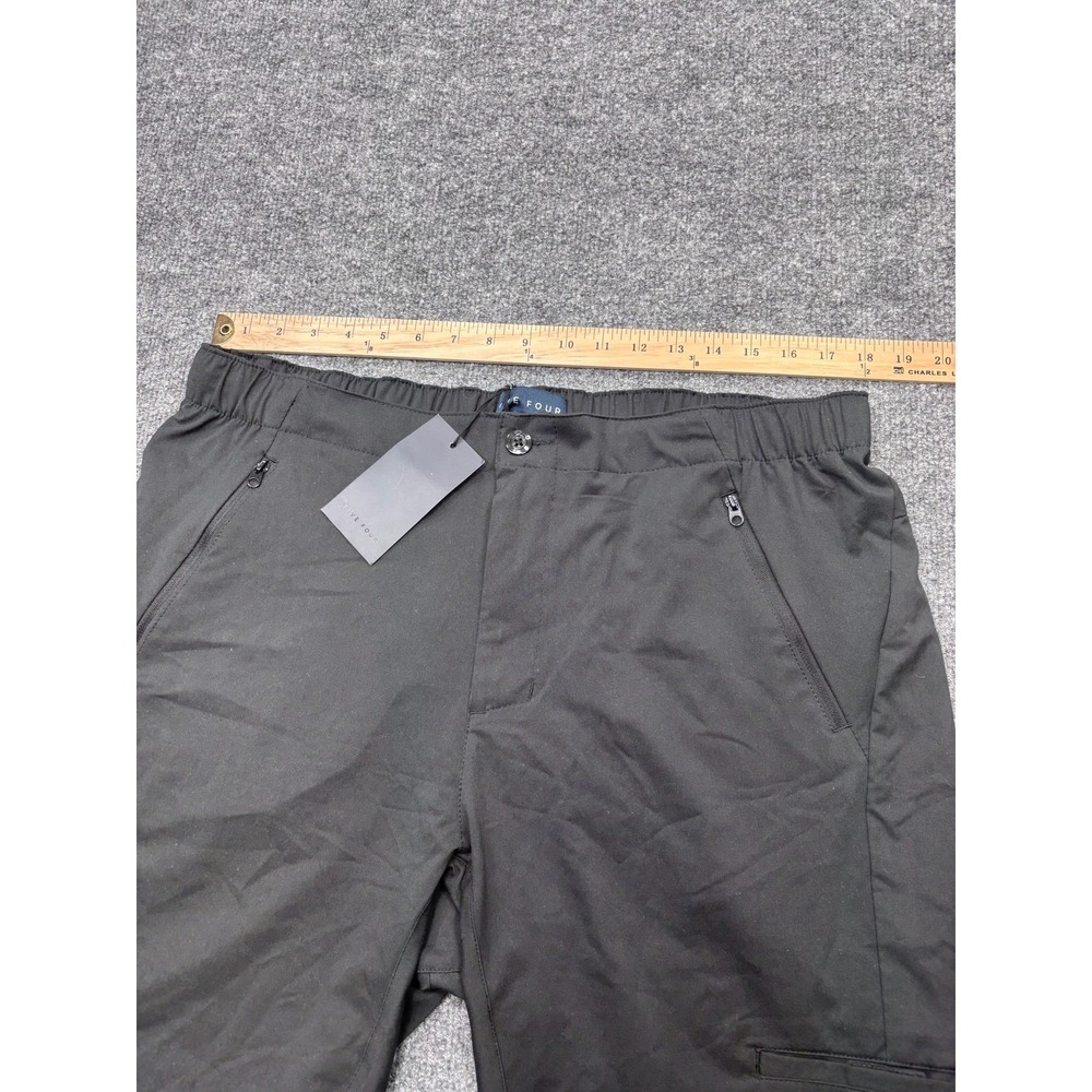 Five Four Mens Black Athletic Performance Shorts Size 38 NWT Zipper Pockets - Picture 2 of 5